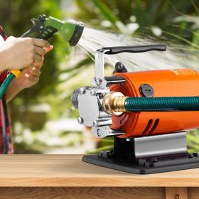 Water Transfer Pump, 120V AC 360 GPH 1/10 HP, Portable Electric Utility Pump With 6 Ft Suction Hose Kit, Carbon Brushes, Impeller, Suction Strain (Option: Orange)