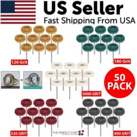 50 Metal Polishing Buffing Wheel Burr Kit Rotary Tool Accessories Set For Dremel (Option: Default Title)