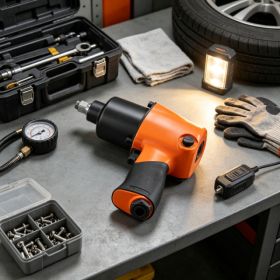 Drive Air Impact Wrench, 880 Ft-lbs Nut-Busting Torque, 7500 RPM Lightweight Pneumatic Impact Gun For Auto Repair & Maintenance (Option: 52874446)