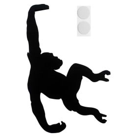 Monkey Wall Hook, Funny Hanging Orangutan Silhouette Decor Hook, Wall Mounted Hanger For Bag Coat Hat Key Headphone, Novelty Home Decor Gift For (Option: Black)
