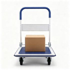 660LBS Capacity Folding Platform Hand Truck, Heavy-Duty Metal Push Cart With Non-Slip Platform (Option: 39704506)