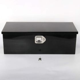 Tool Box Black, size 30"*13"*10", single lock, double chain, aluminum plate, thickness 1.5mmMT018052(Ban the sale oF Amazon & Temu)(No refunds wi (Option: 24025107)