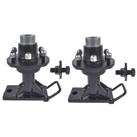 Pair Upgraded 6x5.5 Lug Superior Shipping Container Wheels,Bolt-on Spindle Kit (Option: 84076846)