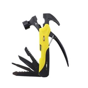 Multifunctional Survival Tools Foldable Outdoor Tool Hammer (Type: Nail Hammer, Color: Yellow & Black)