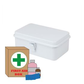 Emergency Kit Box with Buckle Lock for Household (Type: Home Storage, Color: White)