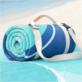 Waterproof Picnic Blanket Outdoor Camping Beach Mat Extra Large Foldable Car Essential Roadtrip Gadget Rv Accessories Glamping Tent Gear Must Hav (size: Abstract Aqua  80''*80'')