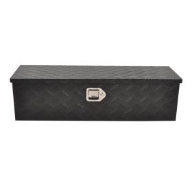 Black Aluminum Tool Storage Box Fit For Pickup Truck Bed + Lock MT018002(Ban the sale oF Amazon & Temu)(No refunds without reason) (Option: 60259899)