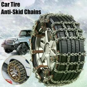 4Pcs Car Snow Chains, Anti-Slip Emergency Traction Tire Chains for Ice Snow Mud Sand, Fit Tire Width 165-265mm, No Jack Required (Option: as show)