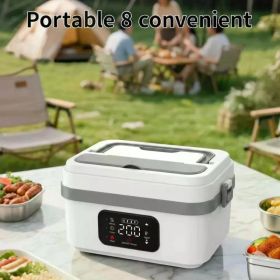 Cordless Portable Electric Heating Lunch Box Rechargeable Self-Heating 4x4000mAh Wireless Food Heater for Work Travel Car Office (Option: as show)