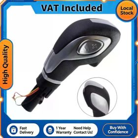 Automatic Gear Shift Knob Shifter Lever with Wire Harness Plug and Play Replacement ABS Soft Rubber Chrome Trim Comfort Grip Wear Resistant Auto (Option: as show)