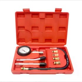 Engine Cylinder Compression Tester, 0-300PSI/0-20BAR Dual Scale with 4 Adapters & 3" Gauge, for Gasoline Engine Diagnostic (Option: as show)