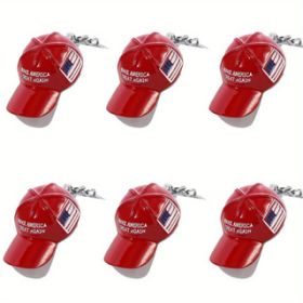 (6pc YSK) Stylish Hat Shaped Keyring Sturdy Alloy Charm Pendant Portable Charm For Parties And Everyday Styles Trendy (Option: Default)